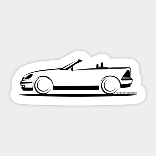 Mercedes Benz SLK R170 White Sticker